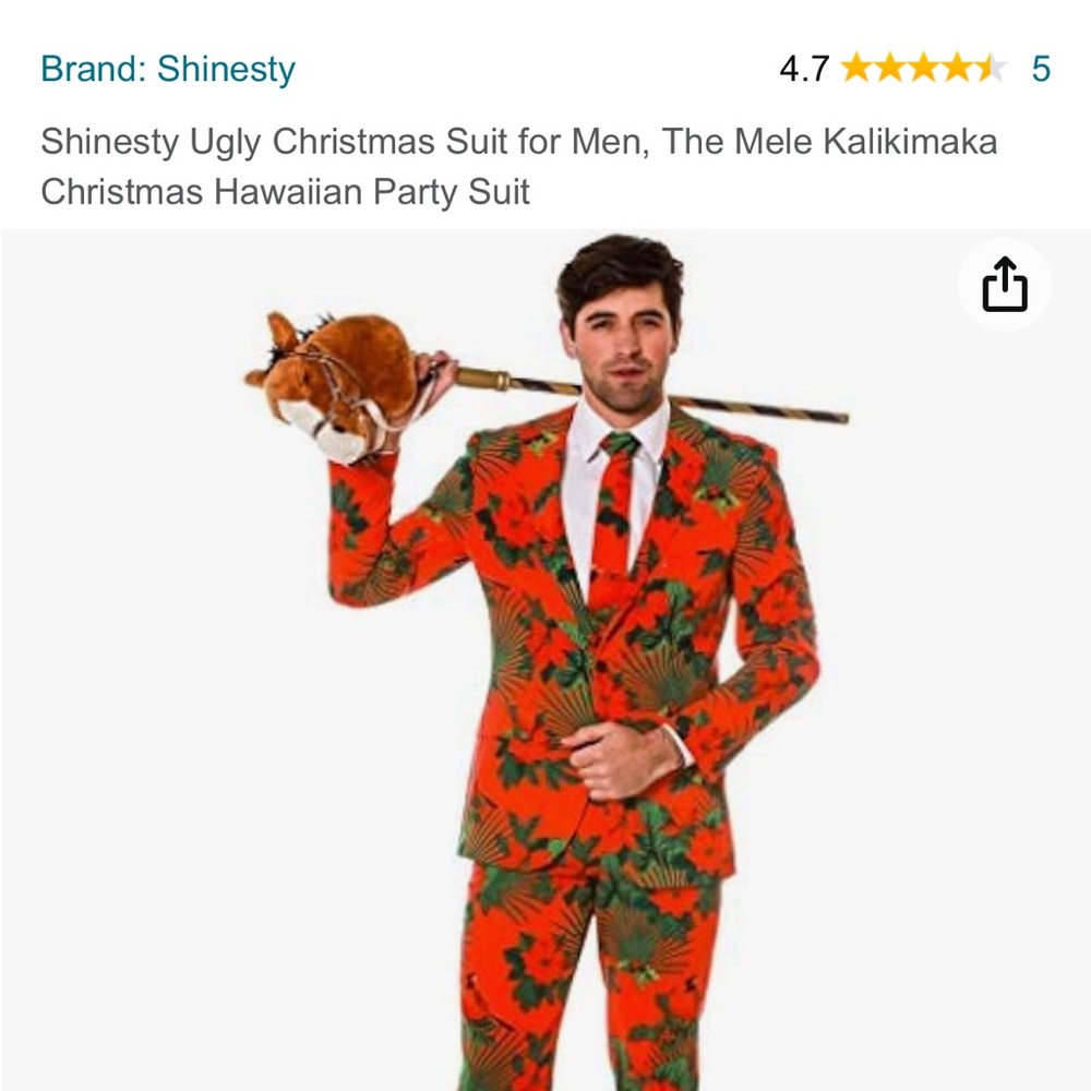 ISO - Shinesty Mele Kalikimaka suit in size 40R.